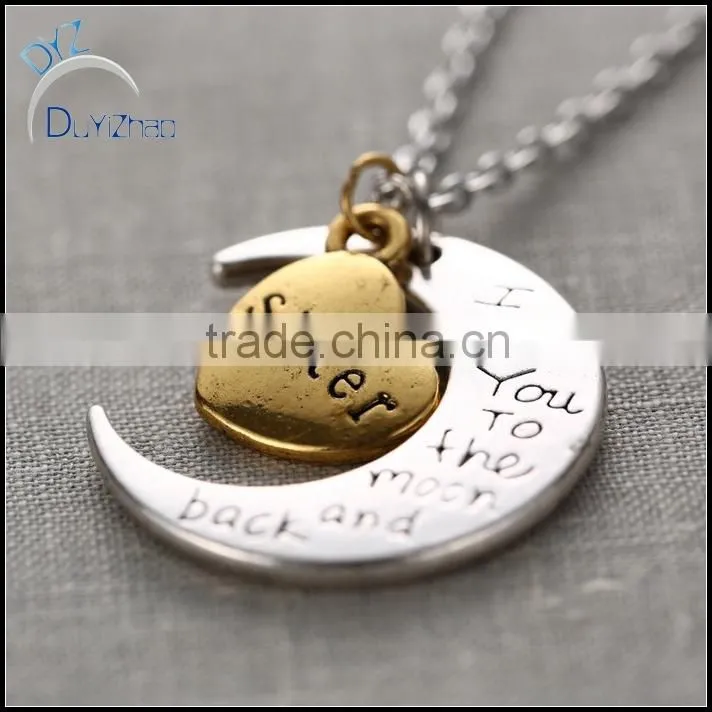 Custom fashion jewelry simple heart pendant