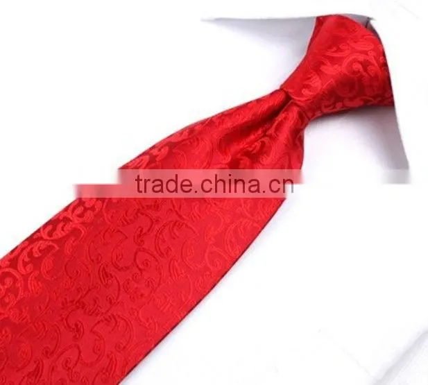 red polyester men necktie or cravat.cravatte or business men tie