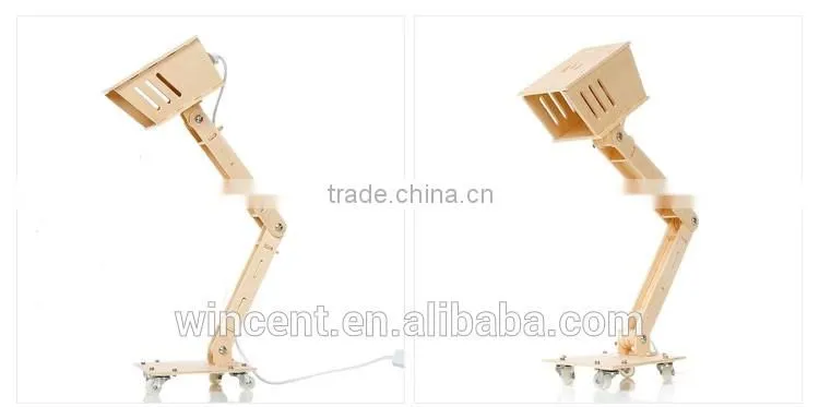 Drawing Handmade Wood Assembly Table Lamp