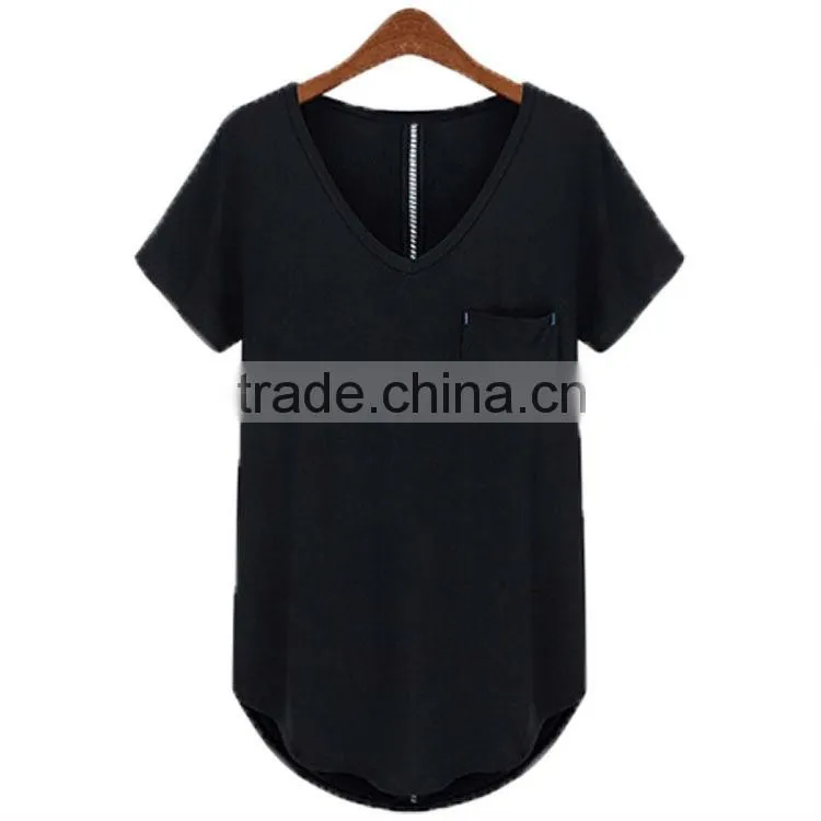 Best selling casual women's t-shirt korea(YCT-B0208)