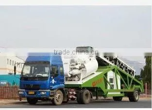 2014 hot sale trailer type mobile Concrete Bacthing Plant