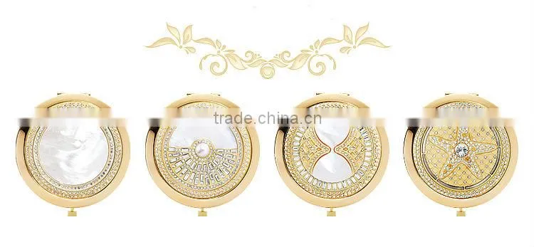 Fashion hot sale shell cosmetic foldable mirror