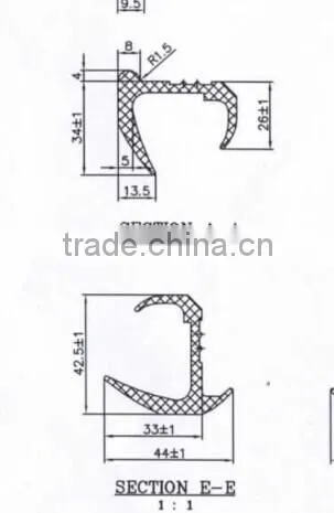 Container Door Gasket Seal C Pattern Strip Rubber Fitting Waterproof Wholesale Manufacturer