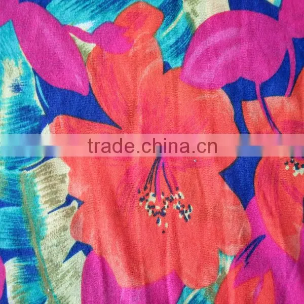 2014 nice design poly spun knitted printing fabric