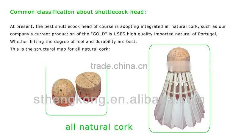 Export to Europe Improve the ability to respond /best black&white goose feather shuttlecock for Training