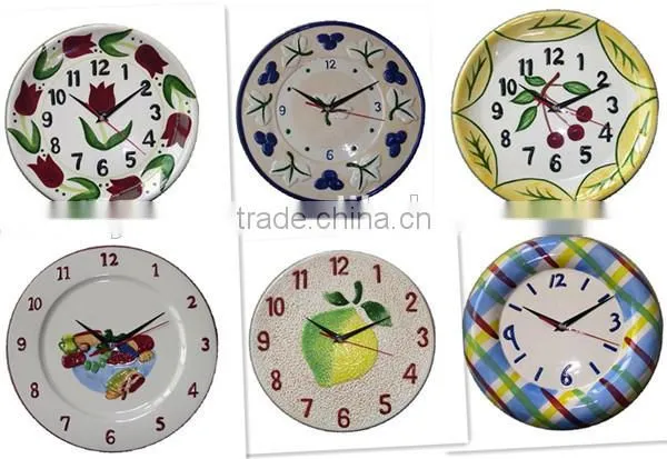 ceramic plate clock