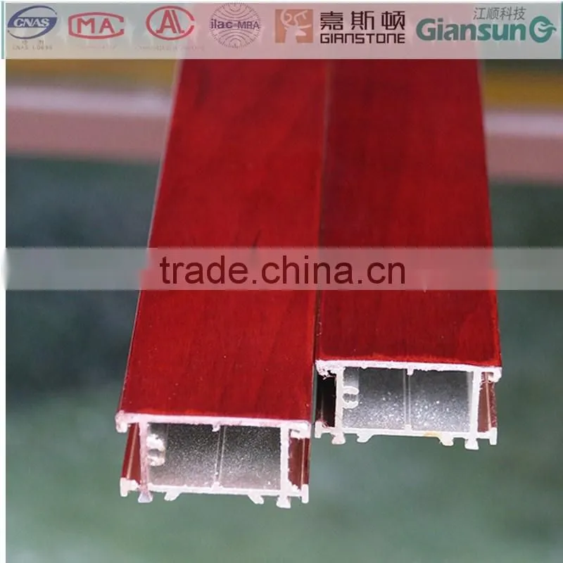 American cherry purplish red seal coated aluminium windowdoor and sections/ aluminium extrusion profiles for the window and door