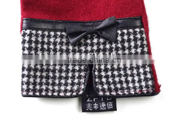 ZF3005 Genuine Cheap Wool Lady dress Fashion Gloves