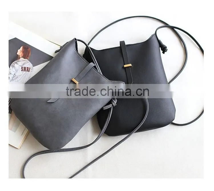 2016 hot selling coin purse fashion mini bucket bag leather bag with shoulder