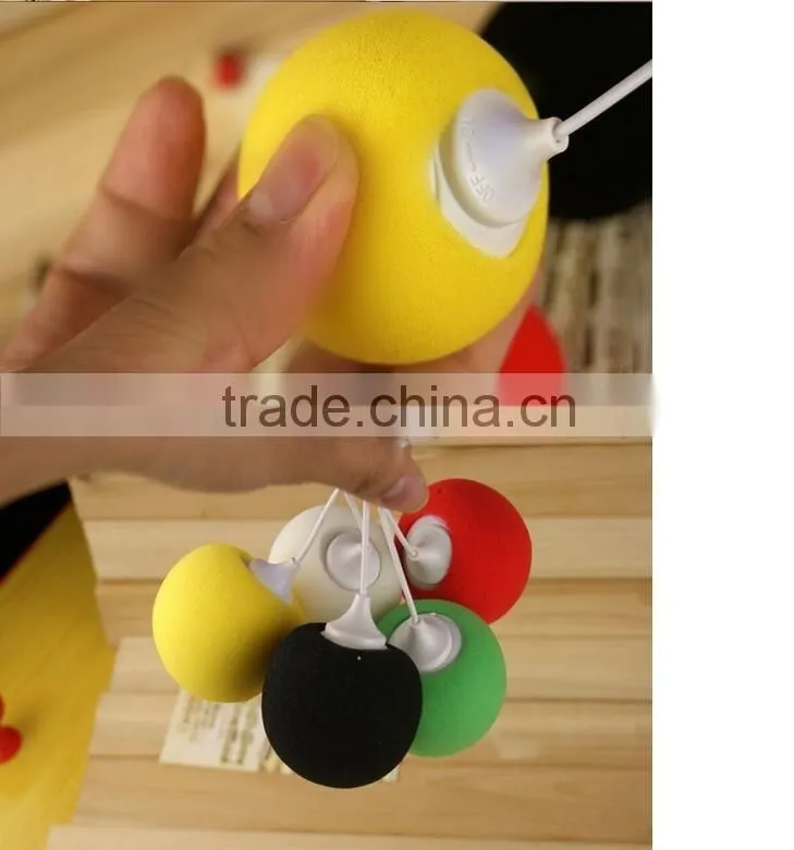 3.5mm Mini Portable Sponge Ball Speaker Balloon Mobile Audio Music Player