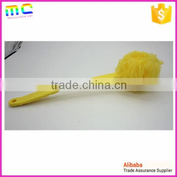 colorful plastic long hand small mesh spa back bath brush