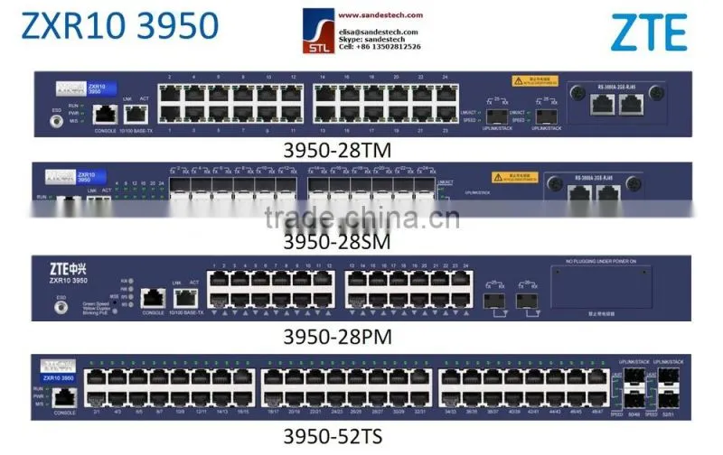 ZTE 3950-28TM, RS-3950-28TM-AC, 24 FE RJ45 + 2 GE SFP + 1 expansion card slot ZTE ZXR10 3950