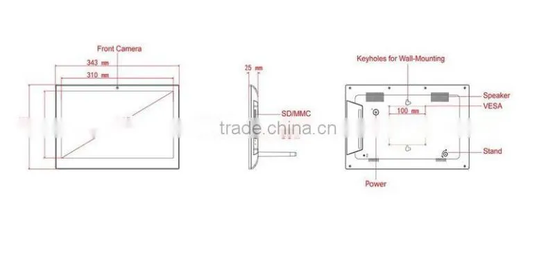14 inch Tablet pc with camera RK3188 Quad Core 1920*1080 HD LCD shenzhen factory