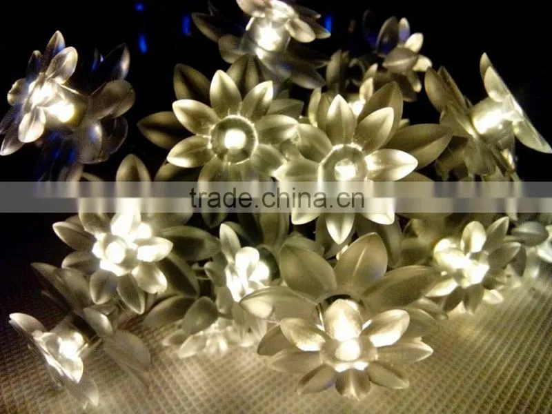 LED Solar String Lights With Lotus led christmas decoration light