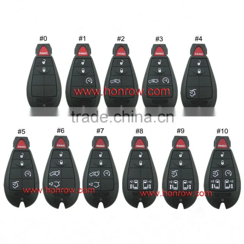 11pcs remote control car smart key case for Chrysler key shell factory direct good quality (old model with emergency ke)