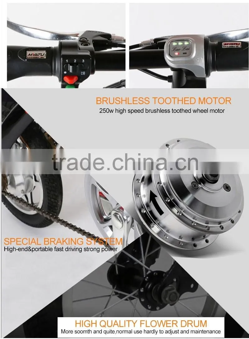 2016 best design 12 inch pedelec