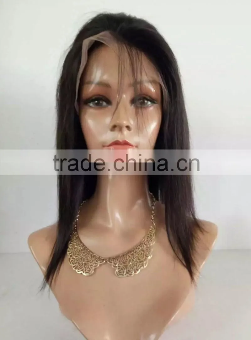 brazilian hair full lace wig straight 16inch virgin remy hair