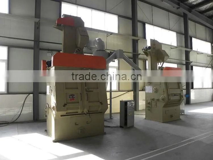Tumbling rubber conveyor/belt shot blasting machine
