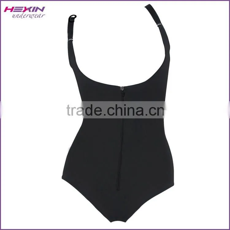 2016 New Arrival Black Latex Vest Slim Bodysuit For Women