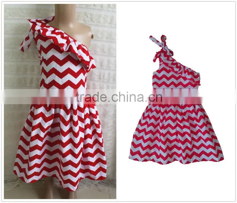 New Arrive Chevron print multicolor cotton skirt Zig zag chevron skirt for girls