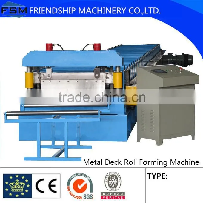 Floor Decking Panel Cold Roll Forming Machine,1.2-2.0mm GI Steel