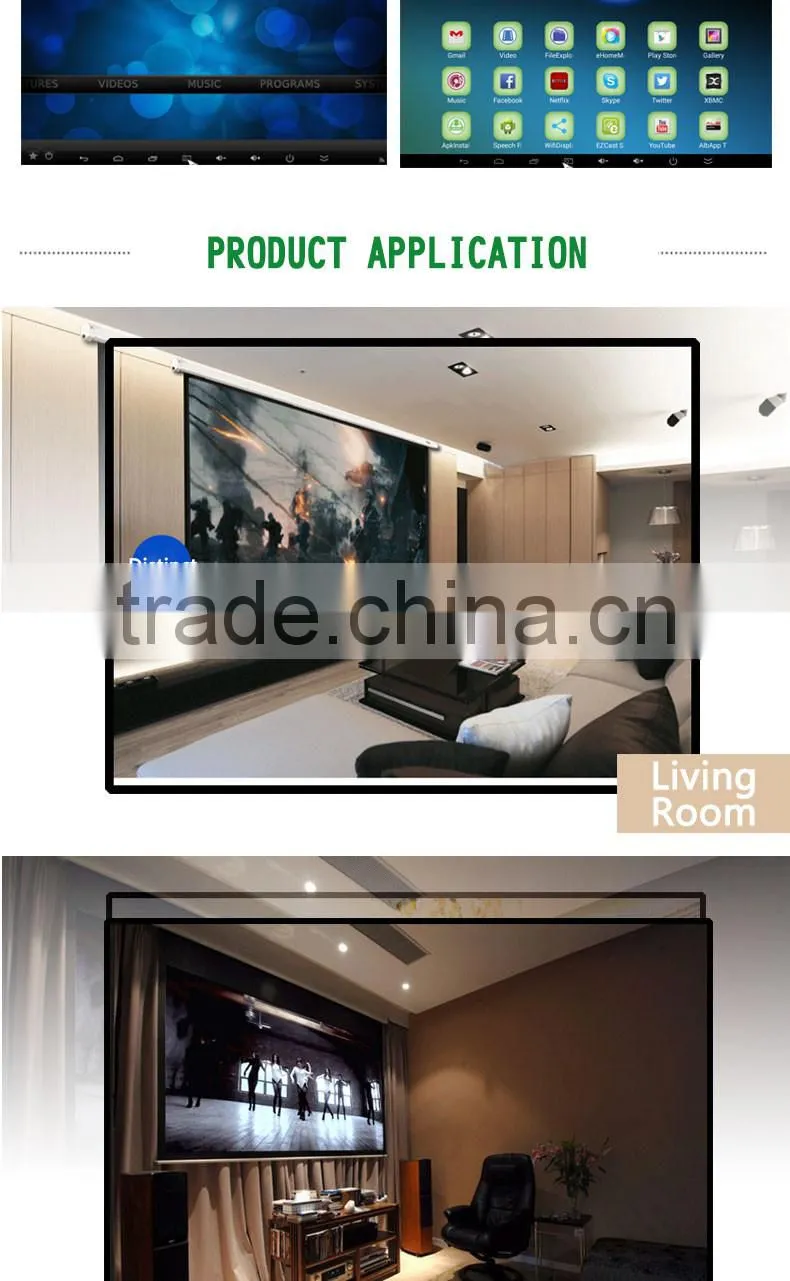 Android4.4 OS Ultra Quad Core DLP 3D Projector 1080P Infocus Projector