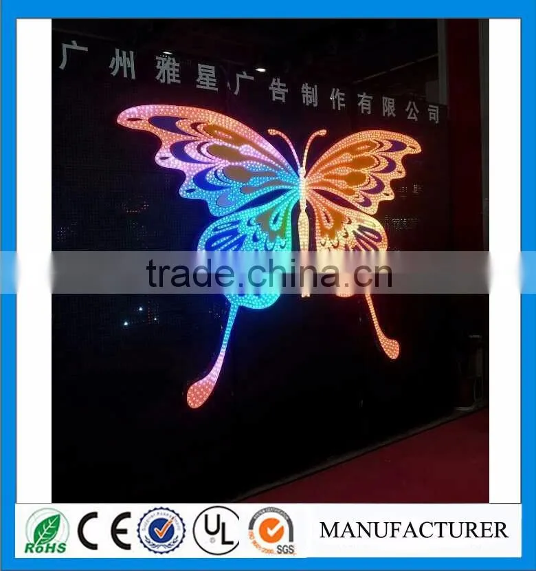 Decorative and advertising through hole led punching letter with front lighting