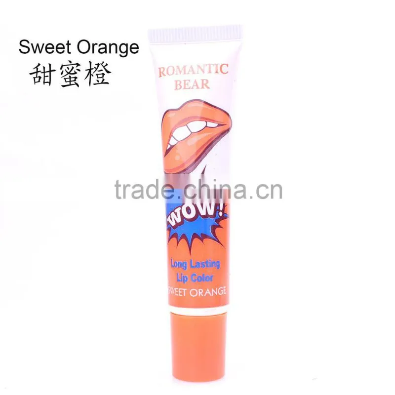 The Newest Romantic Bear long lasting 6 lip colors lipgloss peel off liquid matte lipstick