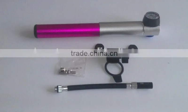 hotsale good quality factory price colorful high pressure aluminum alloy bicycle pumps bicycle parts