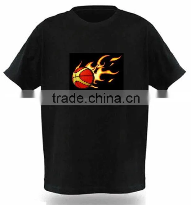 custom El panel flashing Tshirt black