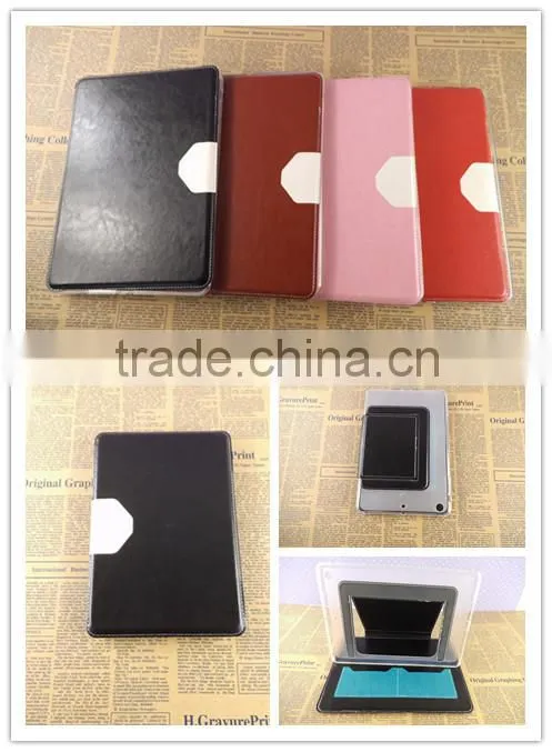 TPU Universal Genuine stand Leather case for ipad air 2 hot sale in 2015