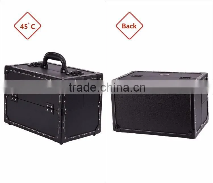 2015 wholesale cheap personalized white portable clear acrylic makeup train case for women