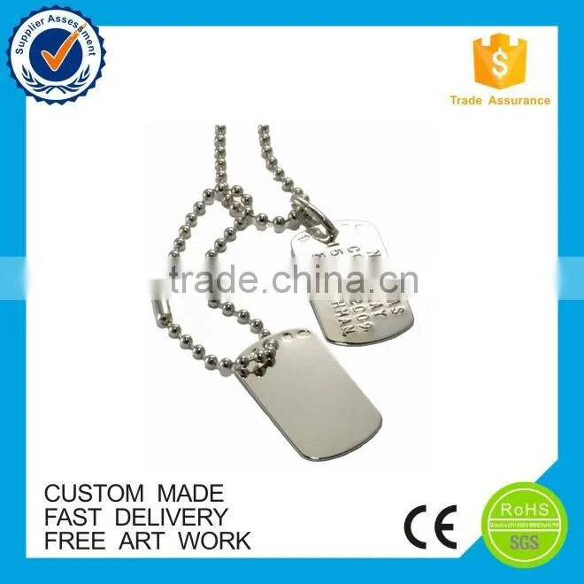 High quality custom human blank dog tags