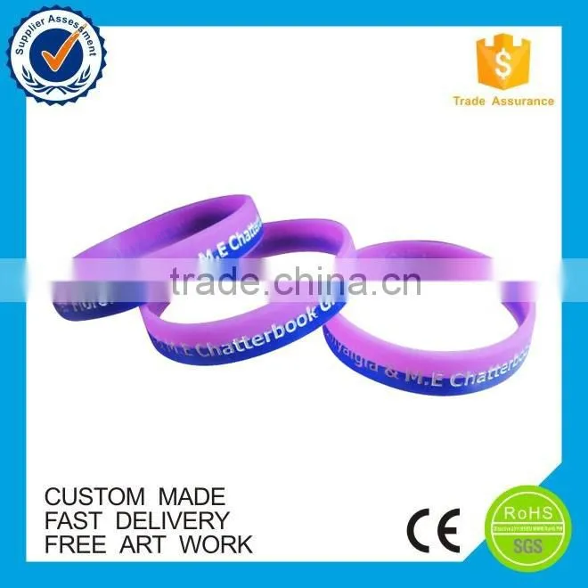 2016 newest China custom amazing embossed wristband silicone