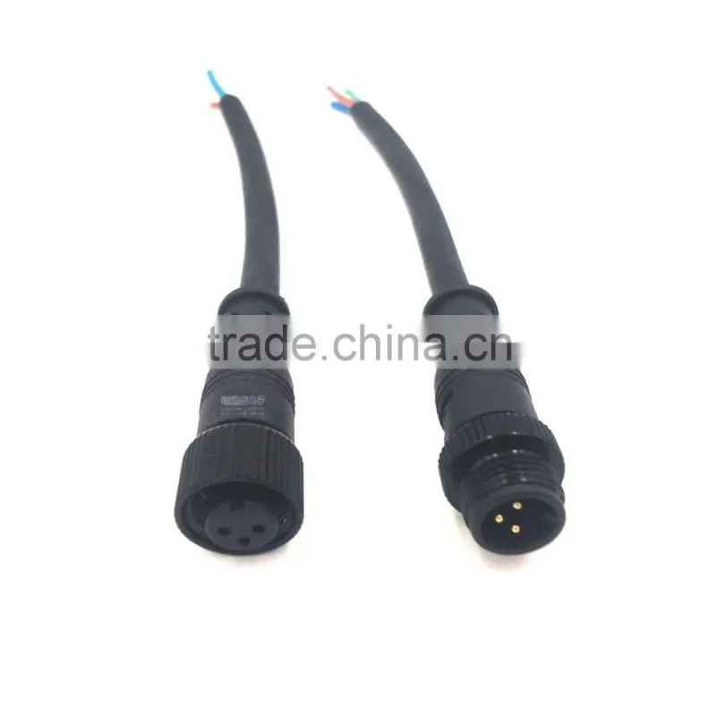 LED Light Strips IP66 IP67 IP68 2pin 3pin 4pin male and female waterproof electrical cable connector