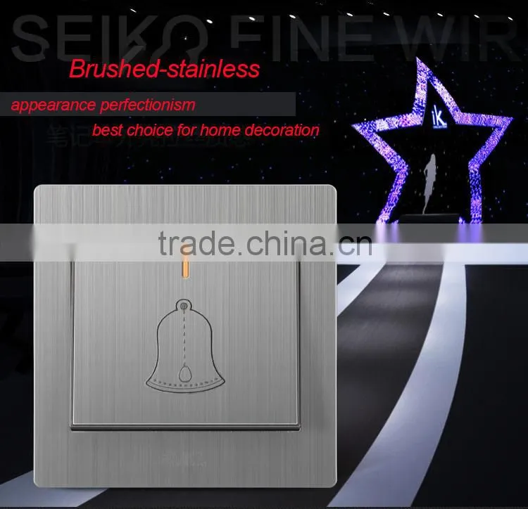 Factory price door bell wall mounted with brush stainless steel types