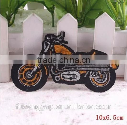 motobike creative flat embroidery patches/embroidery badges
