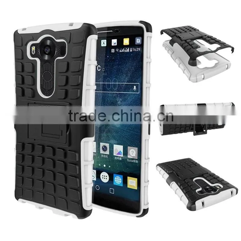 cheap goods from china For LG V10 G4 Pro PC + TPU Shockproof Hard Hybrid Rubberized Kickstand Case, case for lg v10 g4 pro
