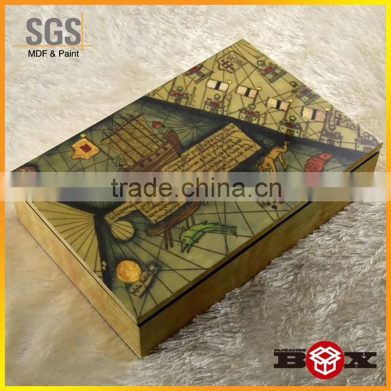 Solid sliding lid Wooden Wine box