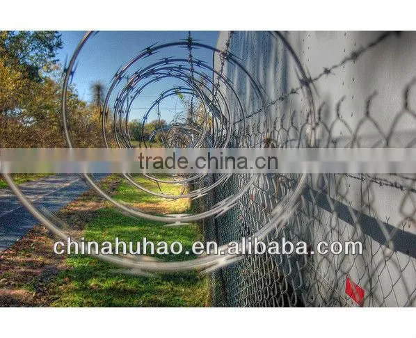razor fences barbed wire mesh variety size galvanized protection for household/prison/airport