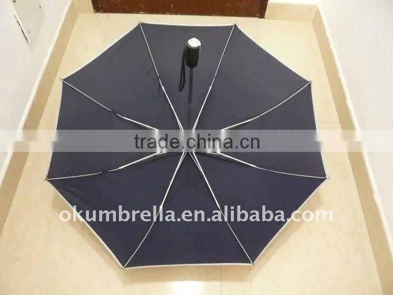 21" Automatic open blue folding umbrella