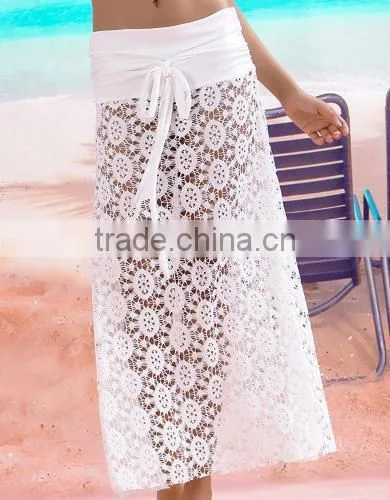 New Fashion Women's Sexy Two Ways Wear Spaghetti Strap Sleeveless Hollow Out Loose Solid Lace Dress