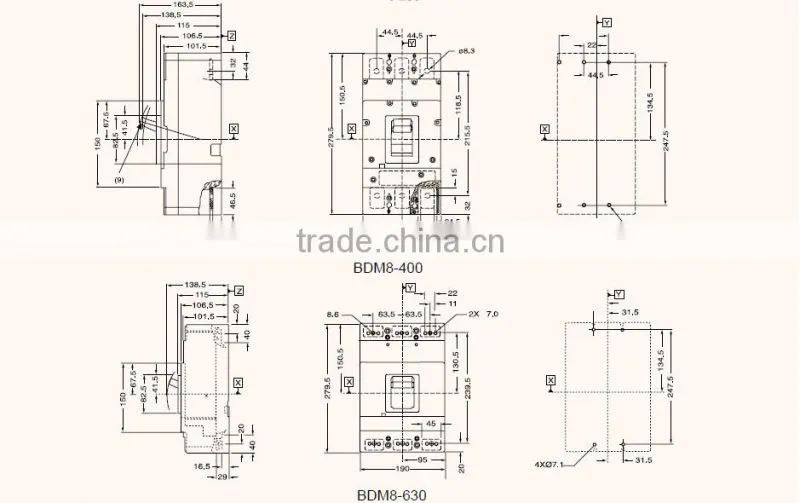 BDM8 CVL MOULDED CASE CIRCUIT BREAKER MCCB 400A 3P