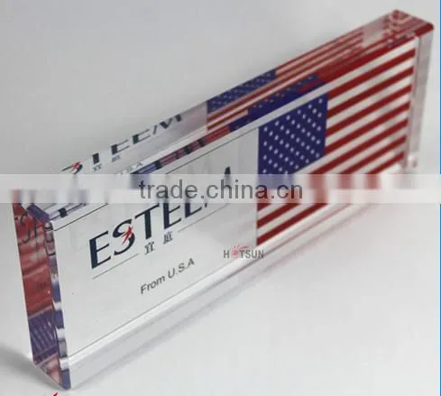 clear solid acrylic logo/sign block