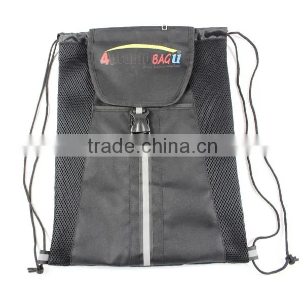 Polyester Drawstring Backpack with buckle