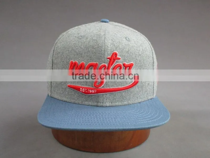 Customer high quality 6- panel snapback hat with 3D Embroidered Patch
