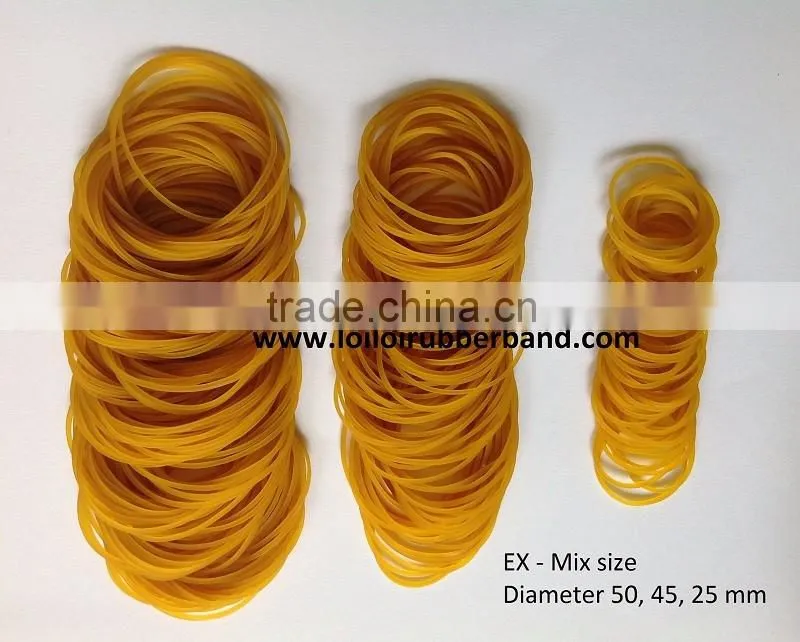 4cm Brown natural Elastic Rubber Band / Promotional Customized Latex rubber band for packaging and vegetable
