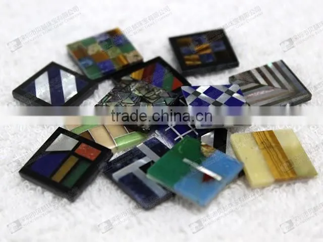 Hot sale!Checkerboard mosaics cabochons for cufflinks,buttons