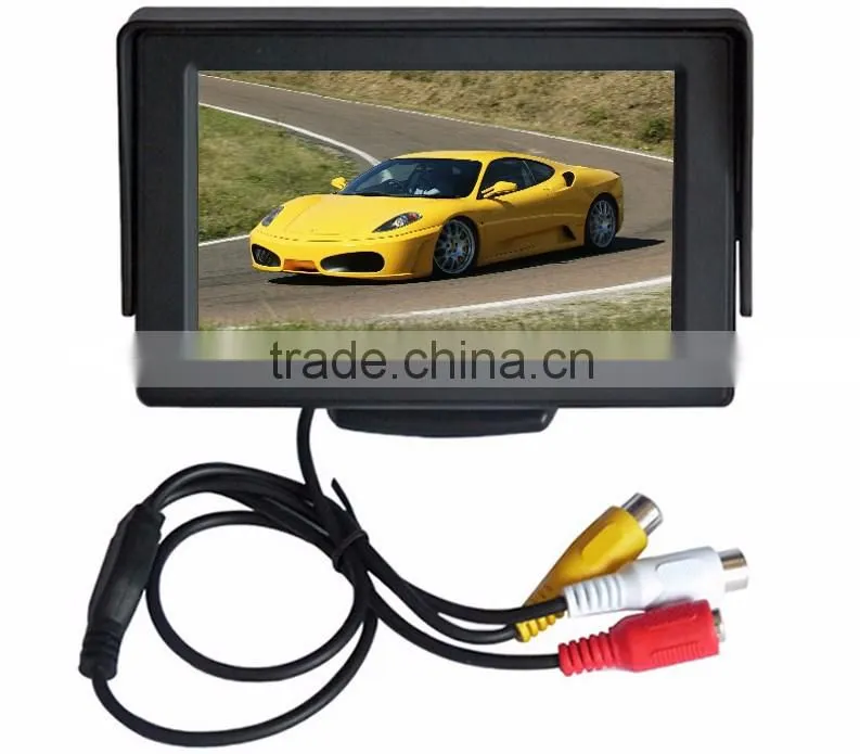 Best choice 4.3 inch cctv monitor /4.3 inch lcd car monitor with 2 av inputs