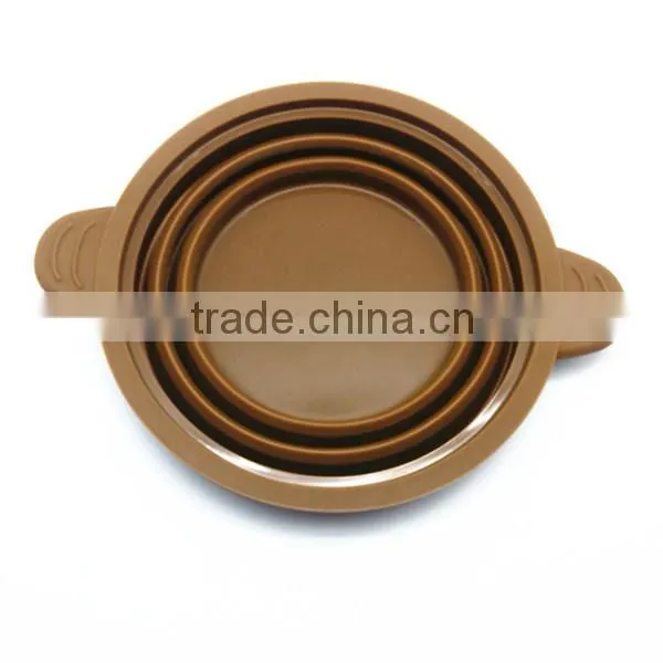 FDA Grade eco-friendly foldable silicone pet bowl